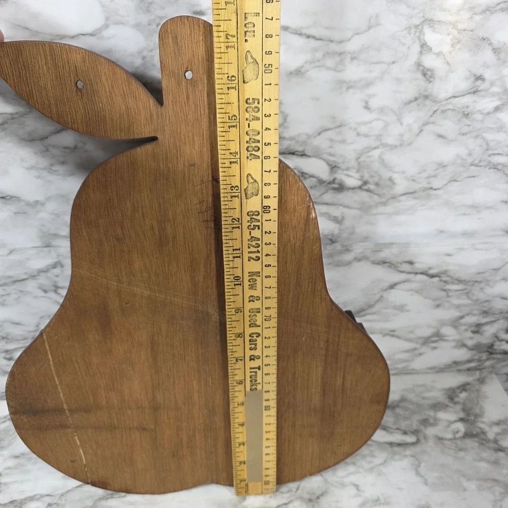 Vtg Pear Shaped Wood Wall Hanging Curio Trinket Shadow Box Cottage Core Read Des